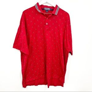 Polo Ralph Lauren Vintage Golf Polo Shirt Red Size XL